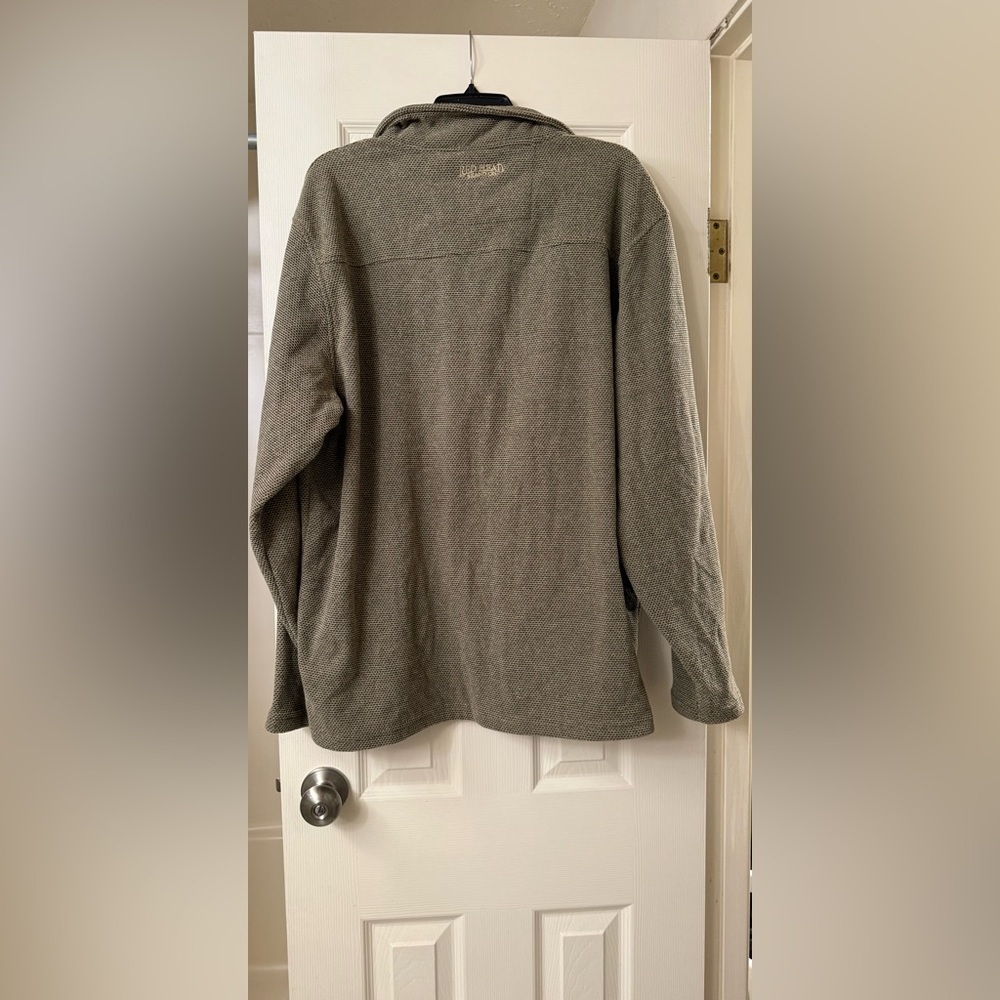 RedHead Sweater Mens X-Large Taupe Brown Heathered Henley Neckline Pullover XL - Picture 4 of 4